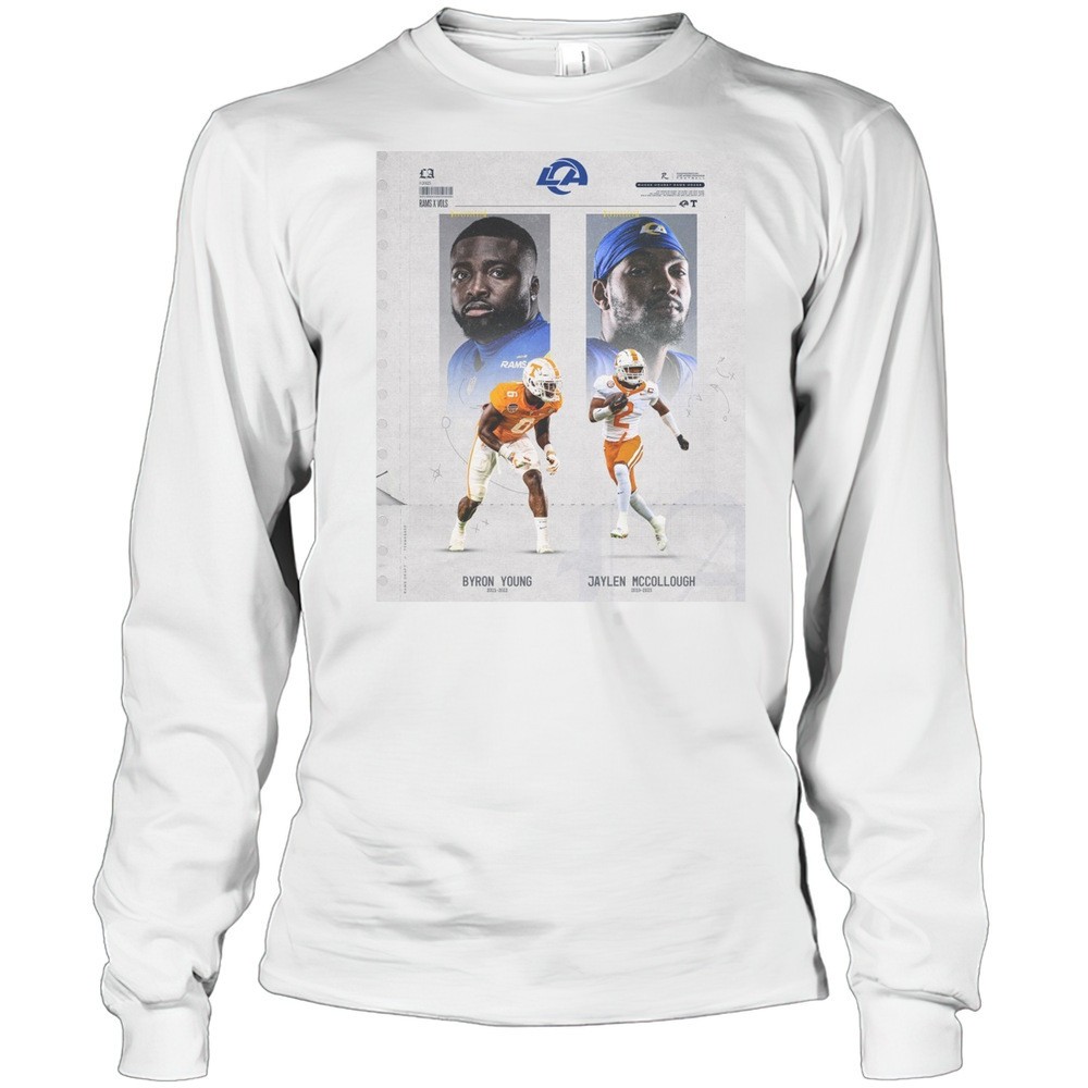 los-angeles-rams-x-tennessee-vols-football-byron-young-jaylen-mccollough-poster-dt9jveq6 Los Angeles Rams X Tennessee Vols Football Byron Young Jaylen Mccollough Poster T-shirt