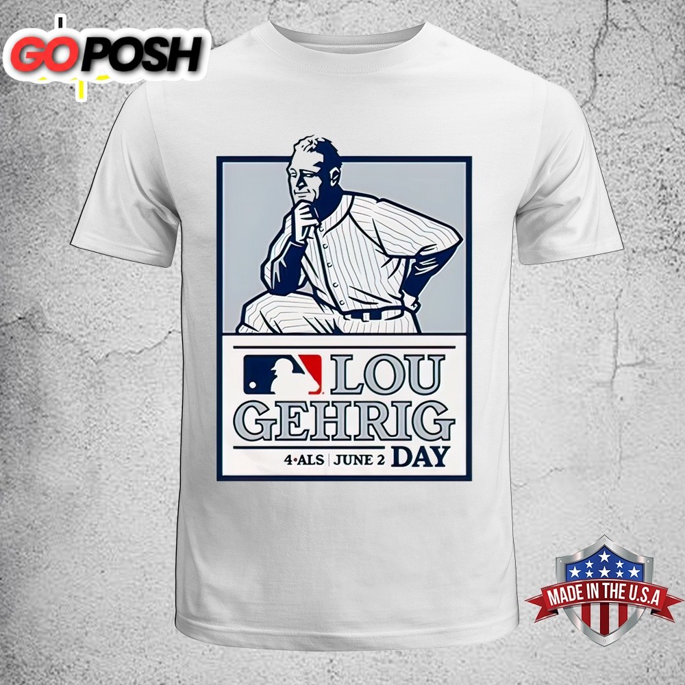 Lou Gehrig Day 4als June 2 Day MLB Logo Unisex T-Shirt