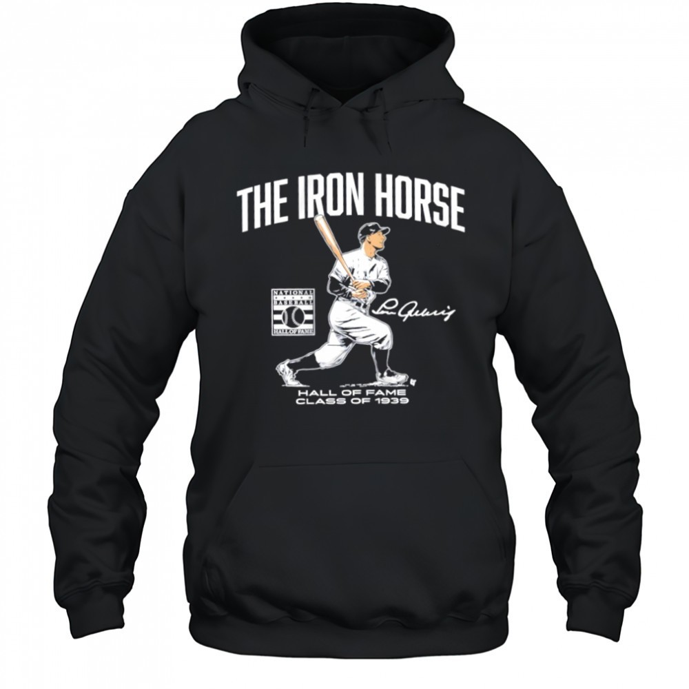 Lou Gehrig The Iron Horse Hall of Fame Class of 1939 signature shirt