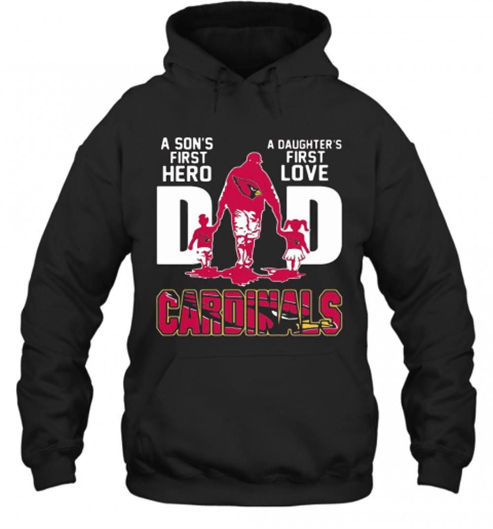 Louis Cardinals Dad A SonS First Hero A DaughterS First Love T-Shirt