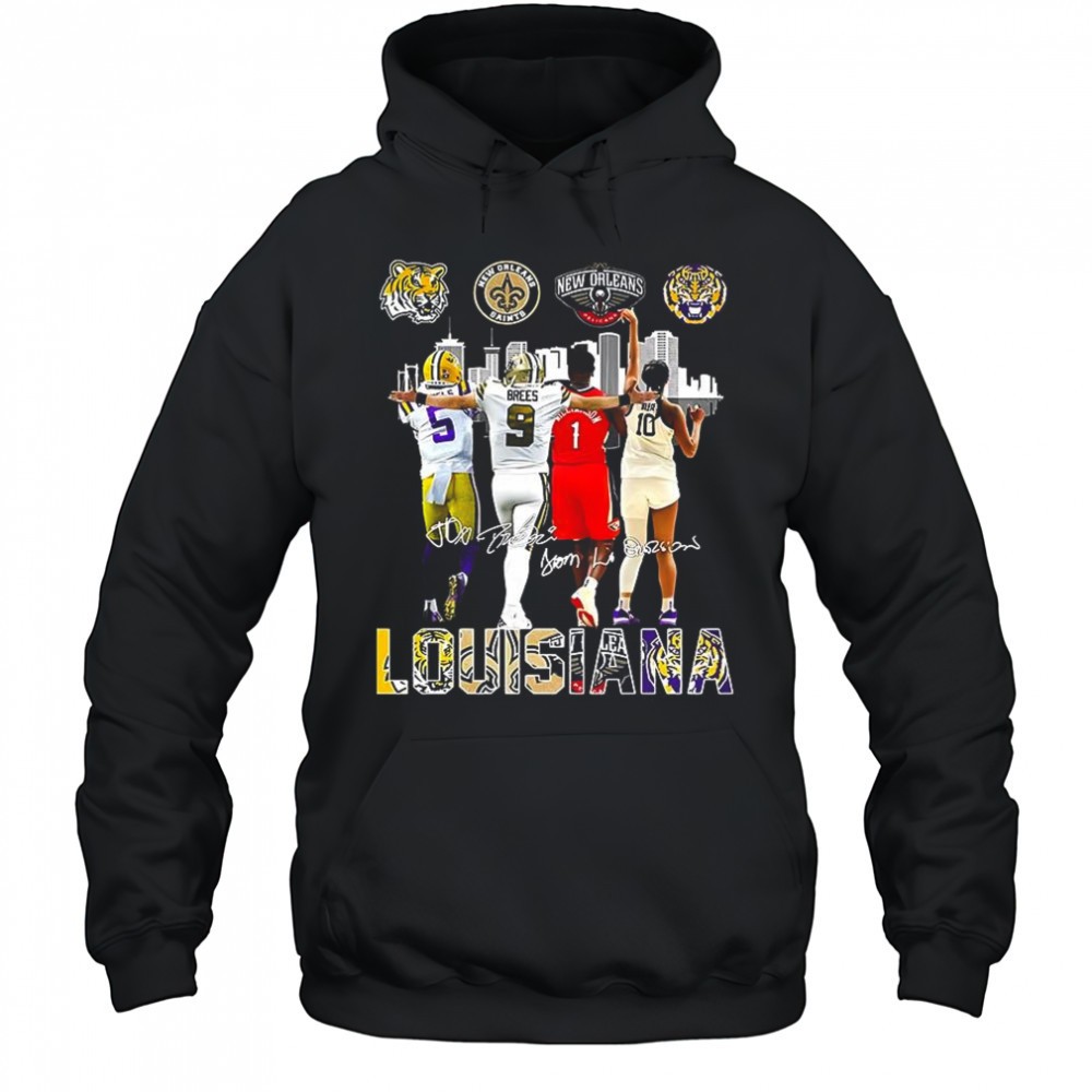 Louisiana sports teams logo City Champions player signature shirt