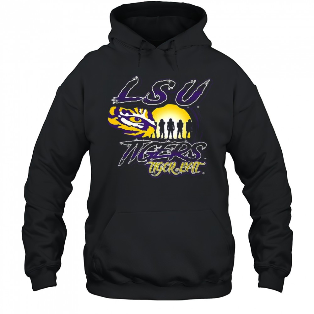 Louisiana State University Tigers football tiger bait silhouette player shirt