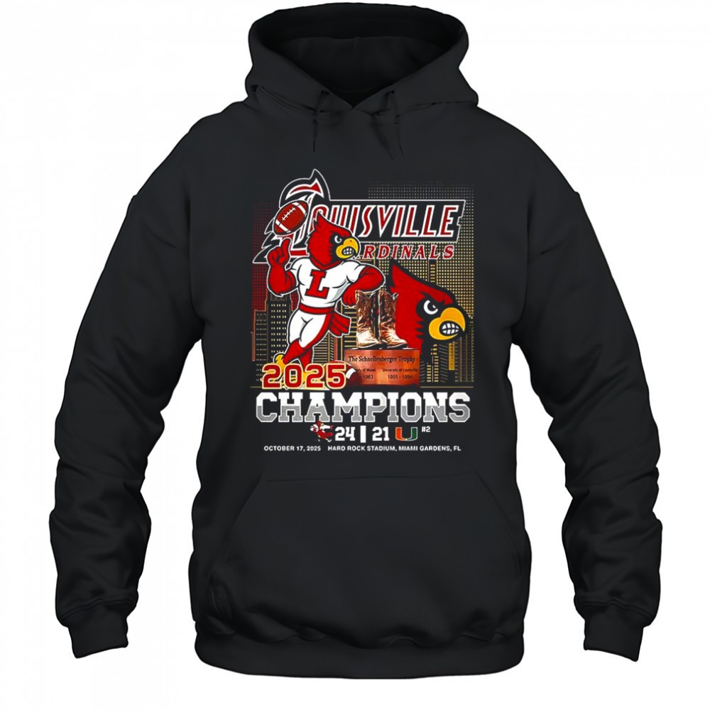 Louisville Cardinals football Schnellenberger Champions 2025 Hard Rock Stadium shirt