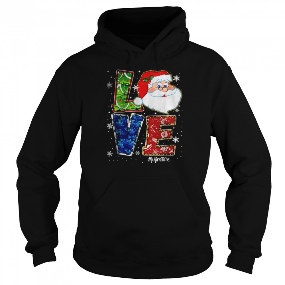 Love Nana Life Christmas Grandma Xmas Santa Clause Lovers T-Shirt