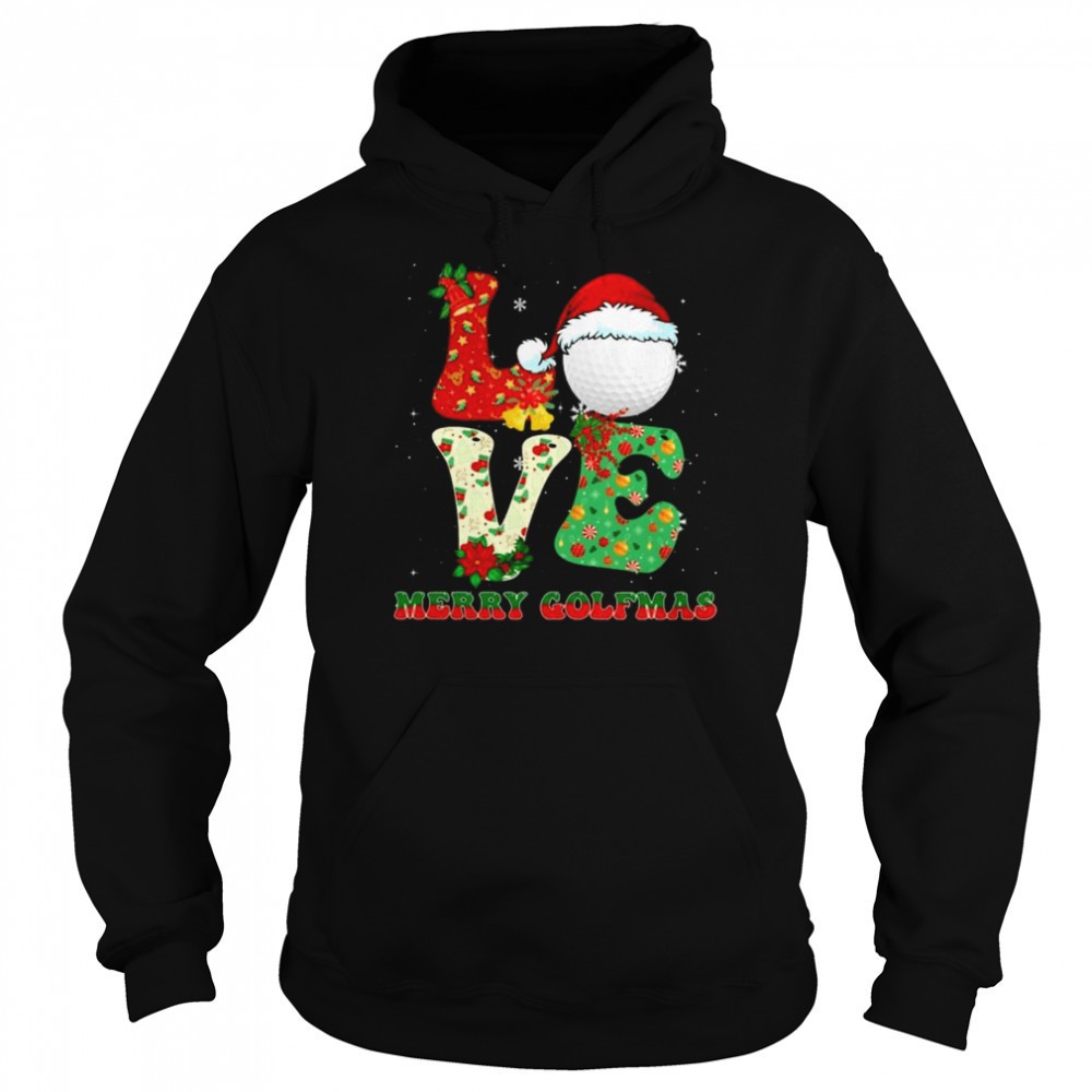 Love Santa Golf Merry Golfmas Christmas shirt