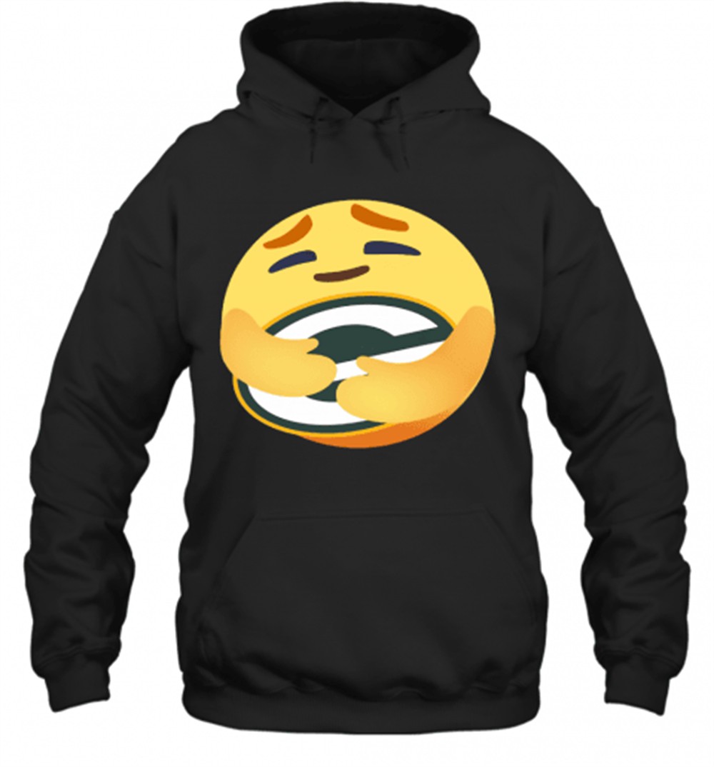 Love the green bay packers love hug facebook care emoji shirt T-Shirt