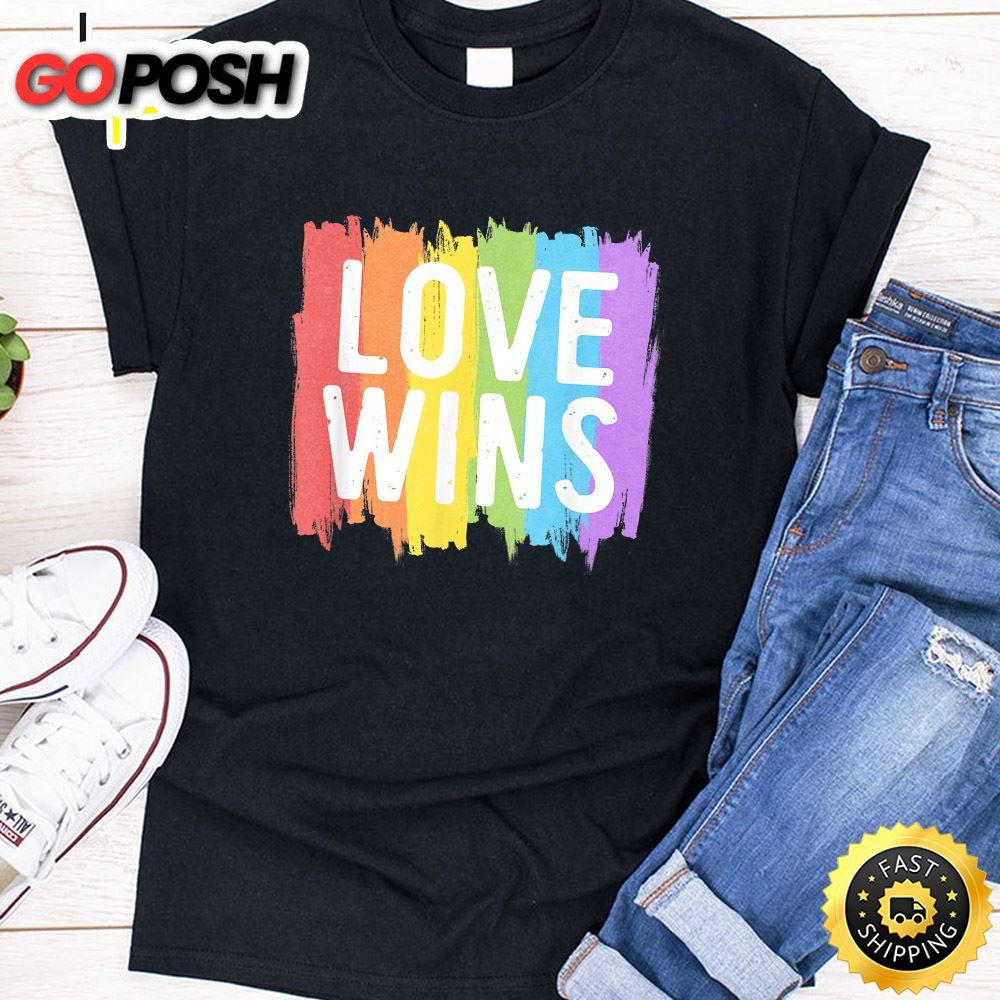 Love Wins Shirt Lesbian Gay Marriage LGBT Pride Tshirt