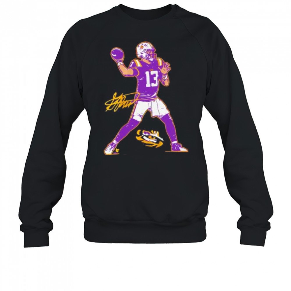 lsu-football-garrett-nussmeier-superstar-pose-signature-shirt-1dt1f6di LSU Football Garrett Nussmeier Superstar Pose signature shirt