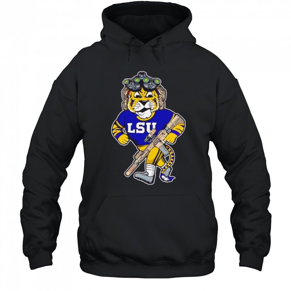 LSU Louisiana State University Tiger Military Rifle Night Vision shirt