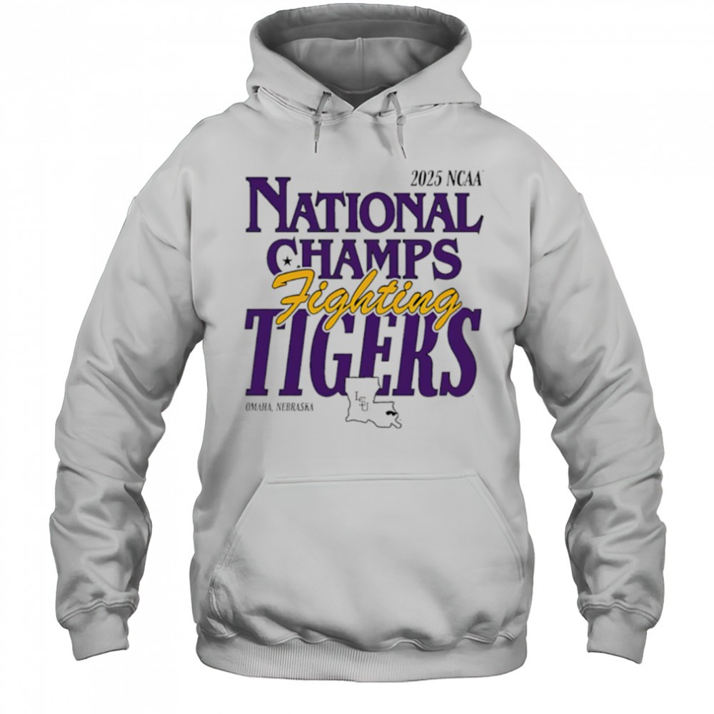 LSU Tigers 2025 NCAA Baseball Mens College World Series Champions cream shirt
