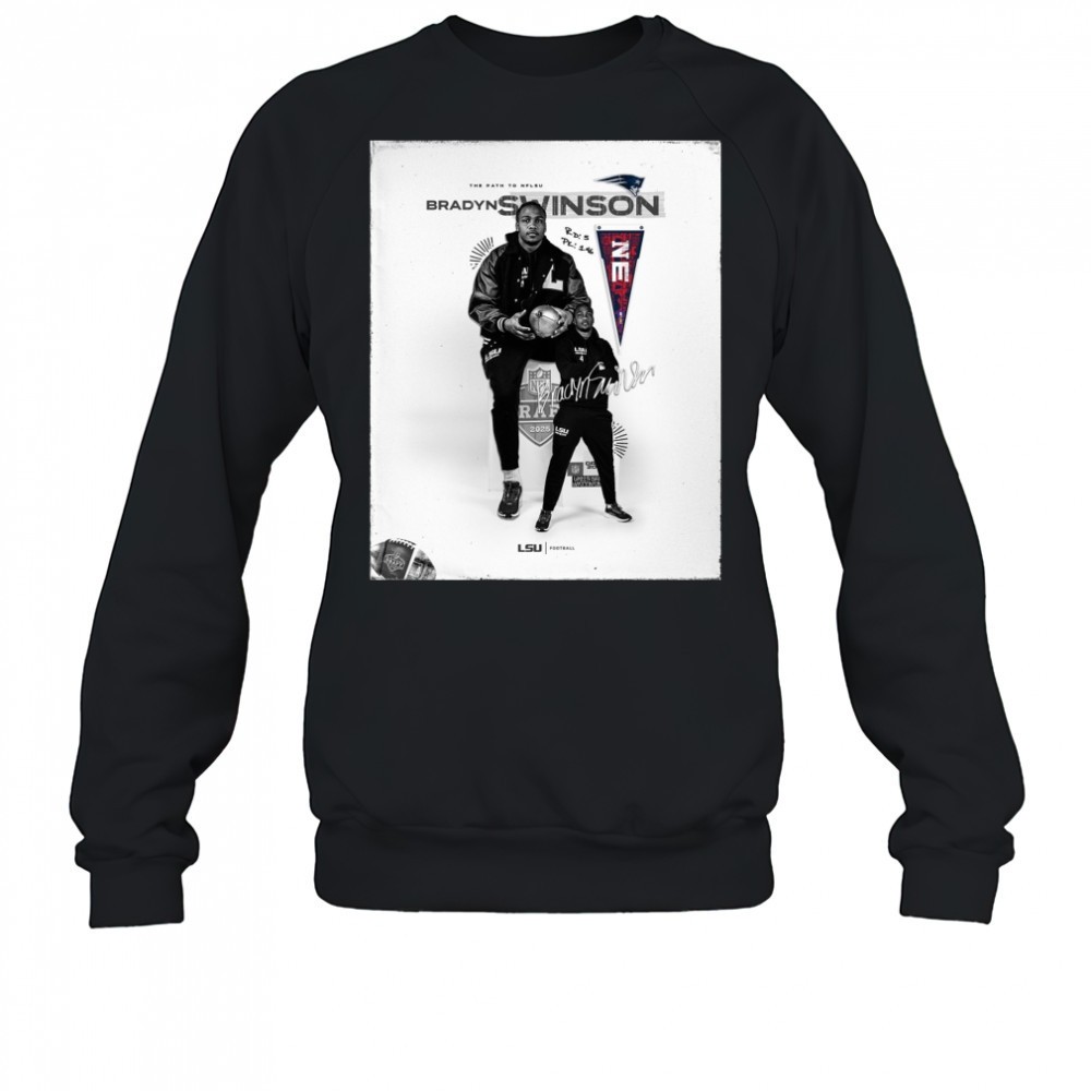 lsu-tigers-football-this-path-to-nflsu-new-england-patriots-select-bradyn-swinso-uwh8eo96 LSU Tigers Football This Path to NFLSU New England Patriots select Bradyn Swinson NFL Draft 2025 Signature Poster t-shirt
