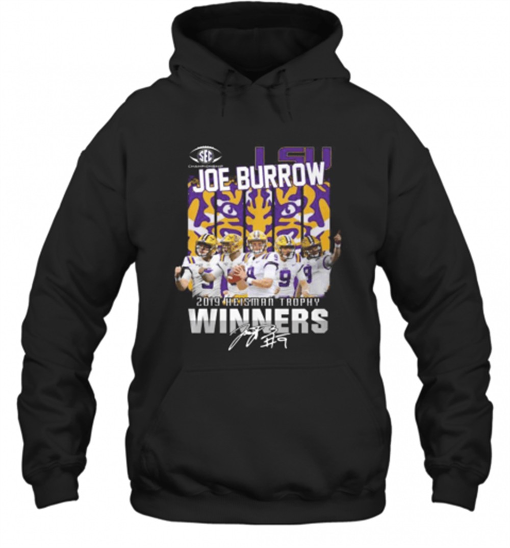 Lsu Tigers Joe Burrow 2019 Heisman Trophy Winners Signature T-Shirt