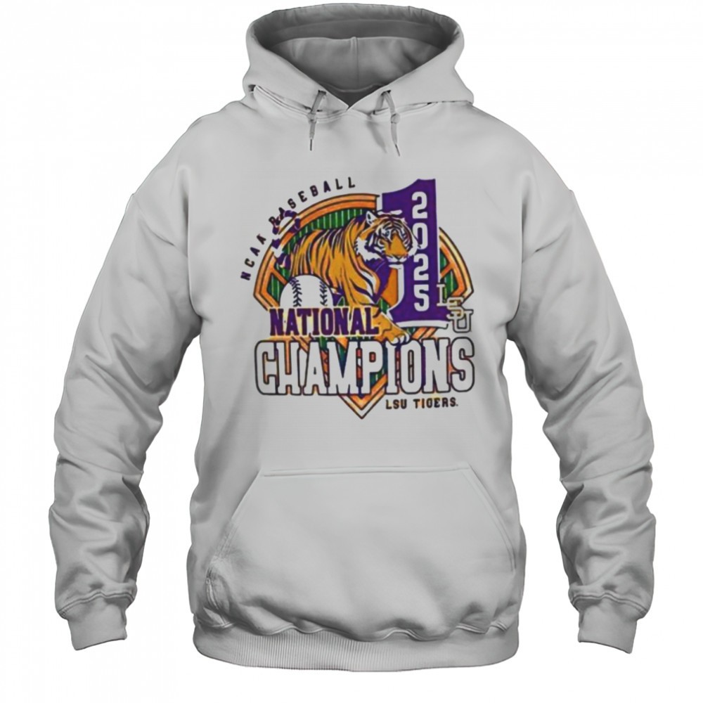 LSU Tigers MLB 2025 NCAA Baseball National Champions #1 Mascot shirt