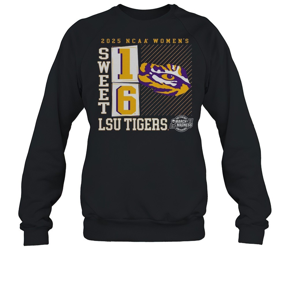 LSU Tigers NCAA Womens Basketball Tournament March Madness Sweet 16 Elite 8 No Look Pass 2025 Logo T-shirt