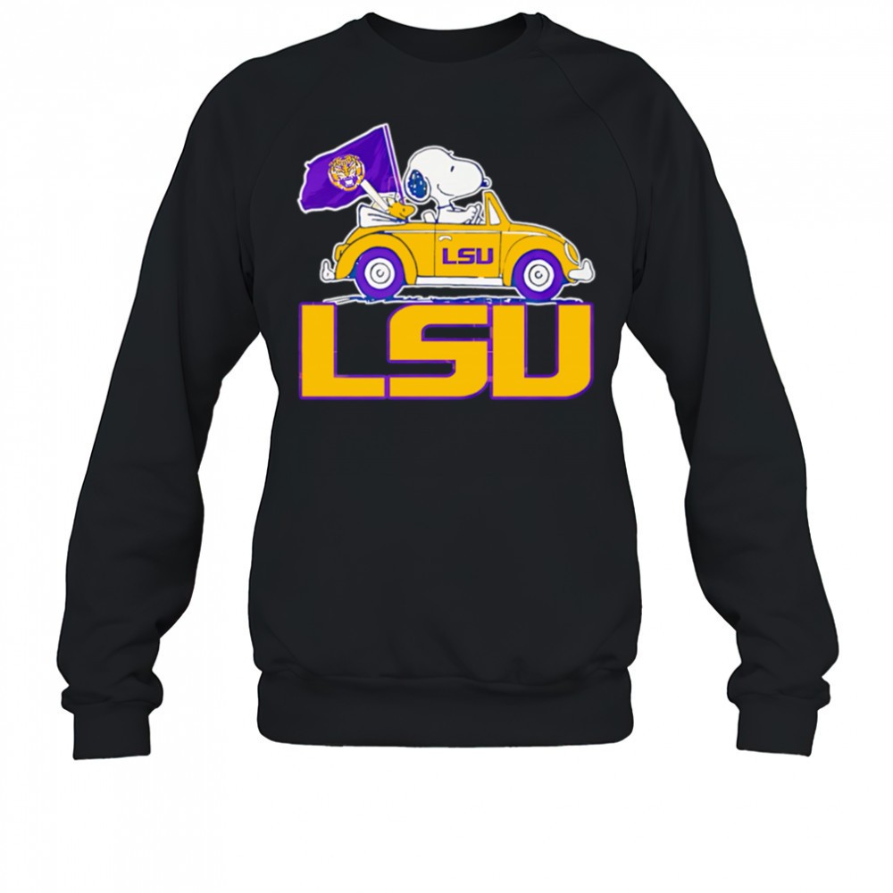 lsu-tigers-x-snoopy-go-by-car-shirt-v3za78np LSU Tigers x Snoopy go by car shirt