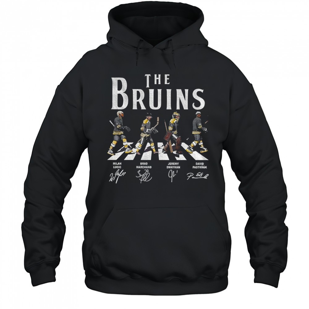 Lucic Marchand Swayman Pastrňák The Boston Bruins Hockey Abbey Road NHL signatures vintage shirt