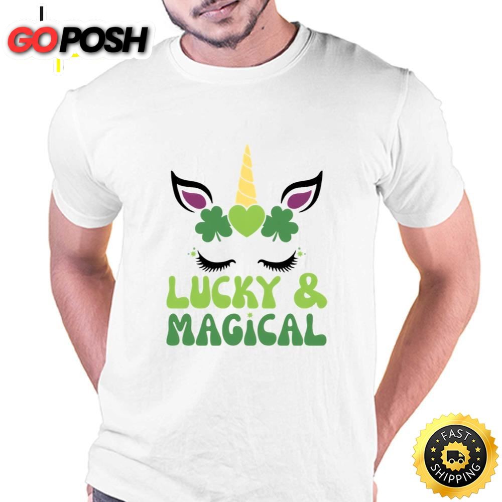 Lucky And Magical St Patricks Day Unicorn T-Shirt