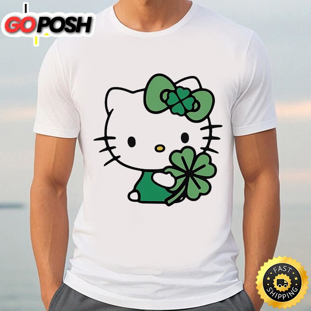 Lucky Hello Kitty Mens St Patricks Day Shirt