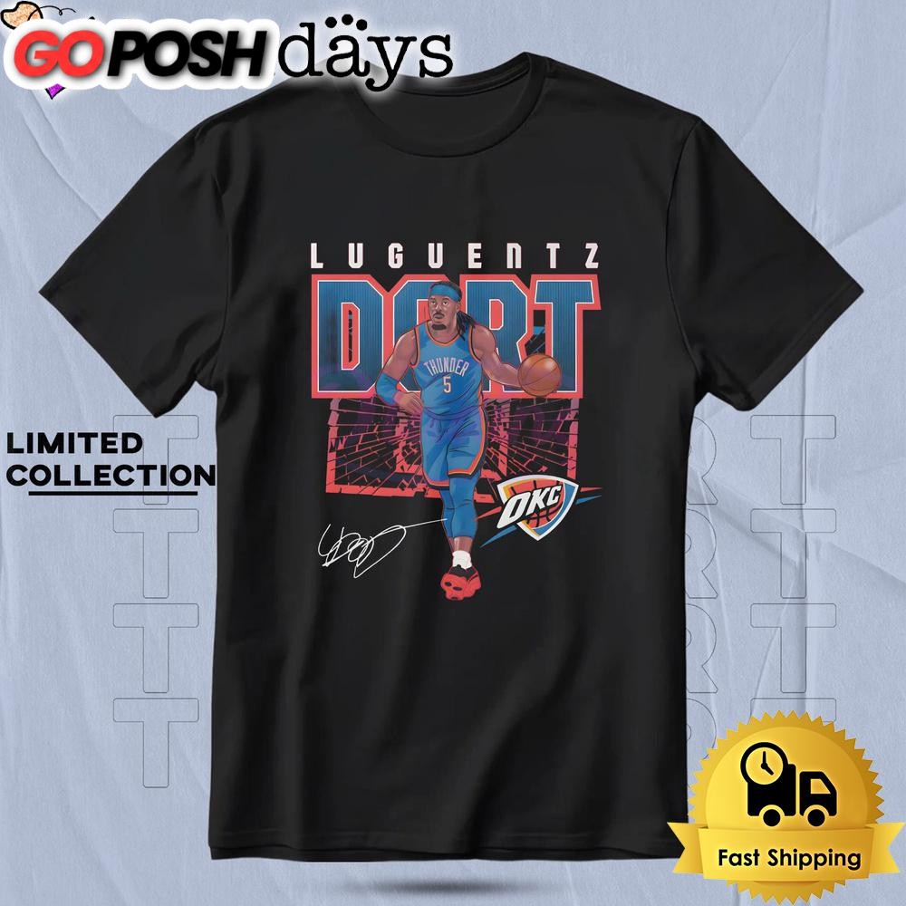 Luguentz Dort Oklahoma City Thunder Shattered Basketball T Shirt