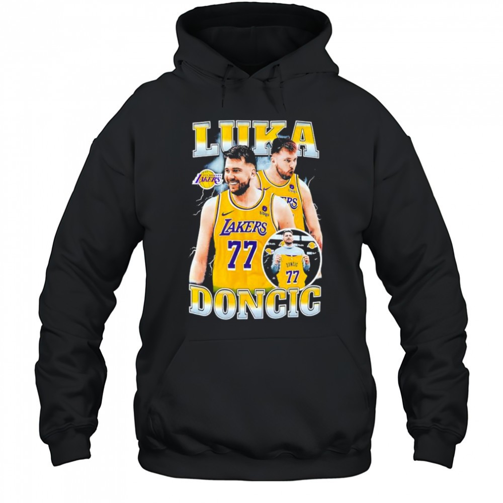 Luka Doncic Los Angeles Lakers basketball bling lighting graphic shirt