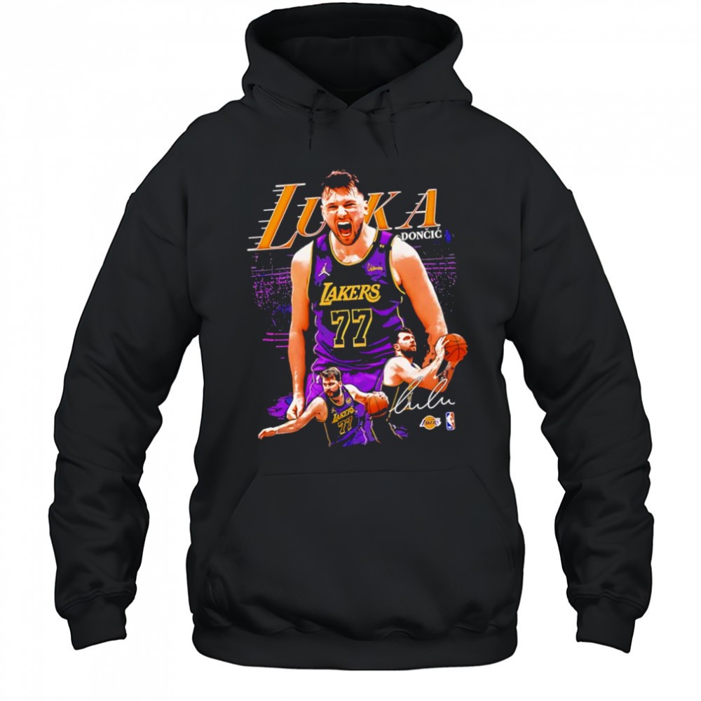 Luka Dončić Los Angeles Lakers number 77 signature jersey shirt