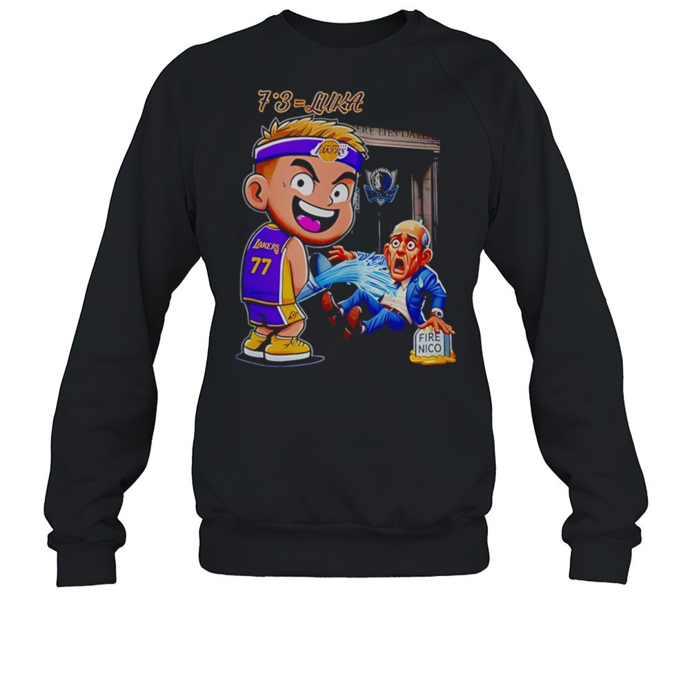 Luka Kicked Dallas Fire Nico Funny Cartoon Shirt