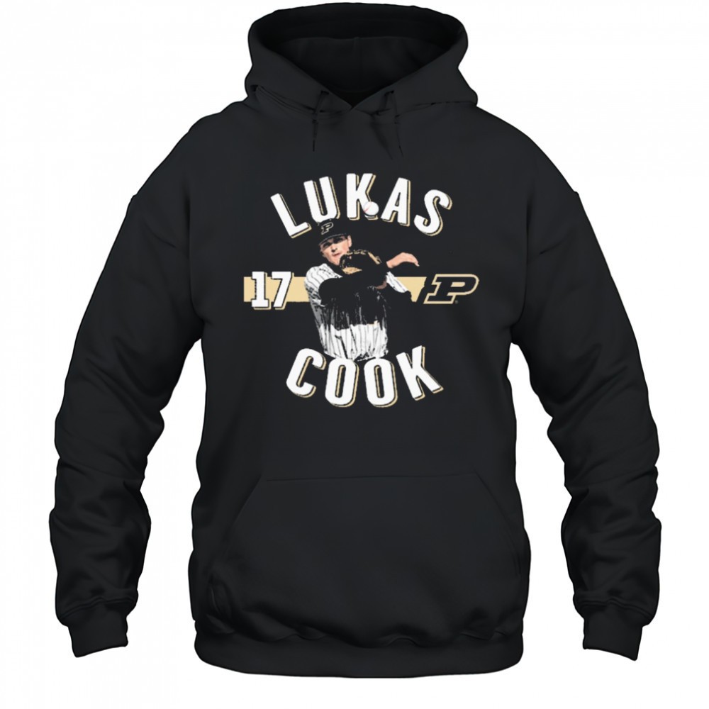 Lukas Cook 17 Purdue Boilermakers Baseball NCAA Division I Portrait t-shirt