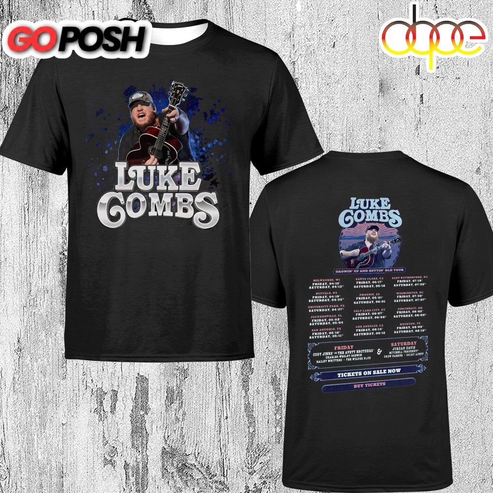 Luke Combs 2024 Tour Growing Up And Getting Old Unisex T-Shirt