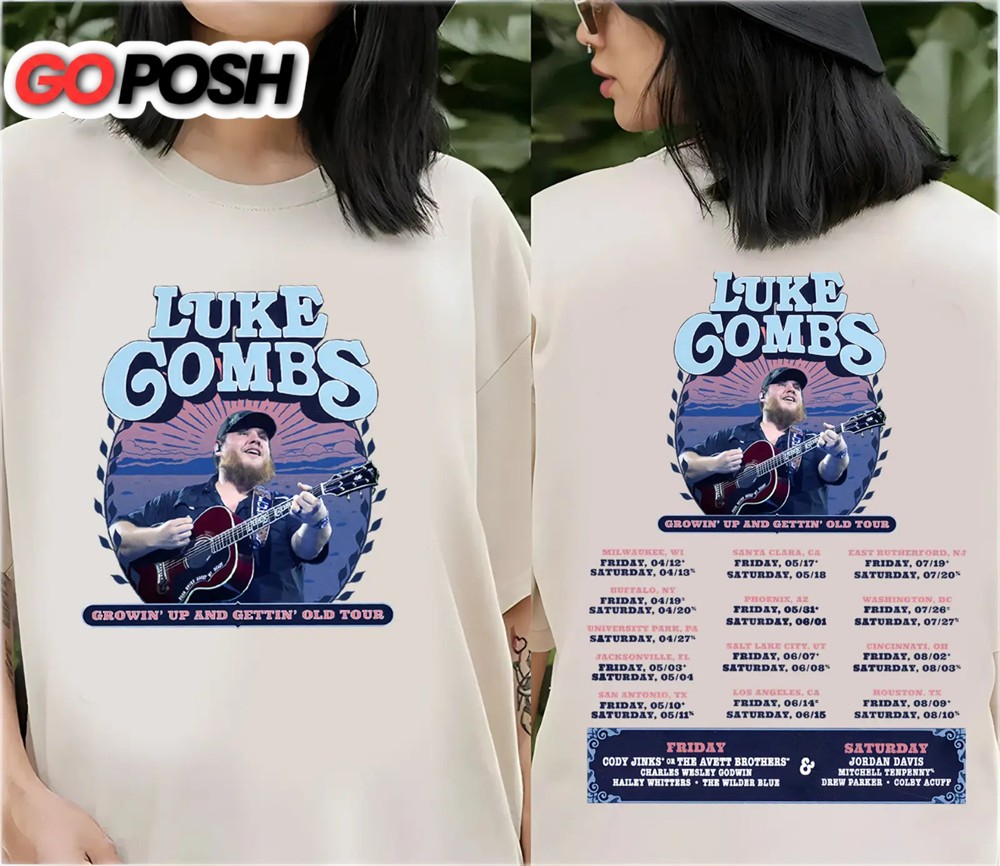 Luke Combs Growing Up and Getting Old Country Music Shirt Tour 2024 For Fans