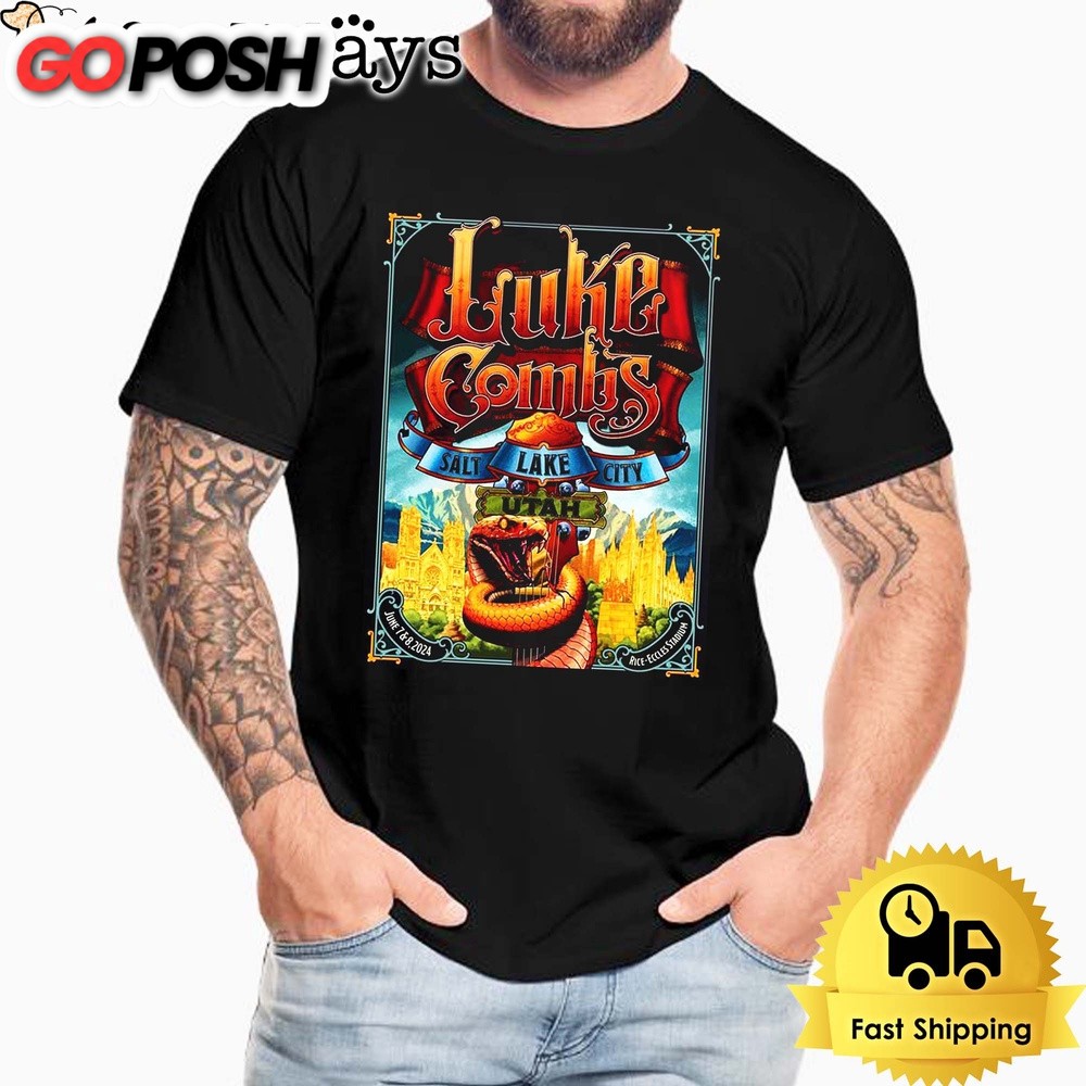 Luke Combs Two Concert On July 7 And 8 In Salt Lake City Utah At Rice Eccles Stadium Unisex T-Shirt