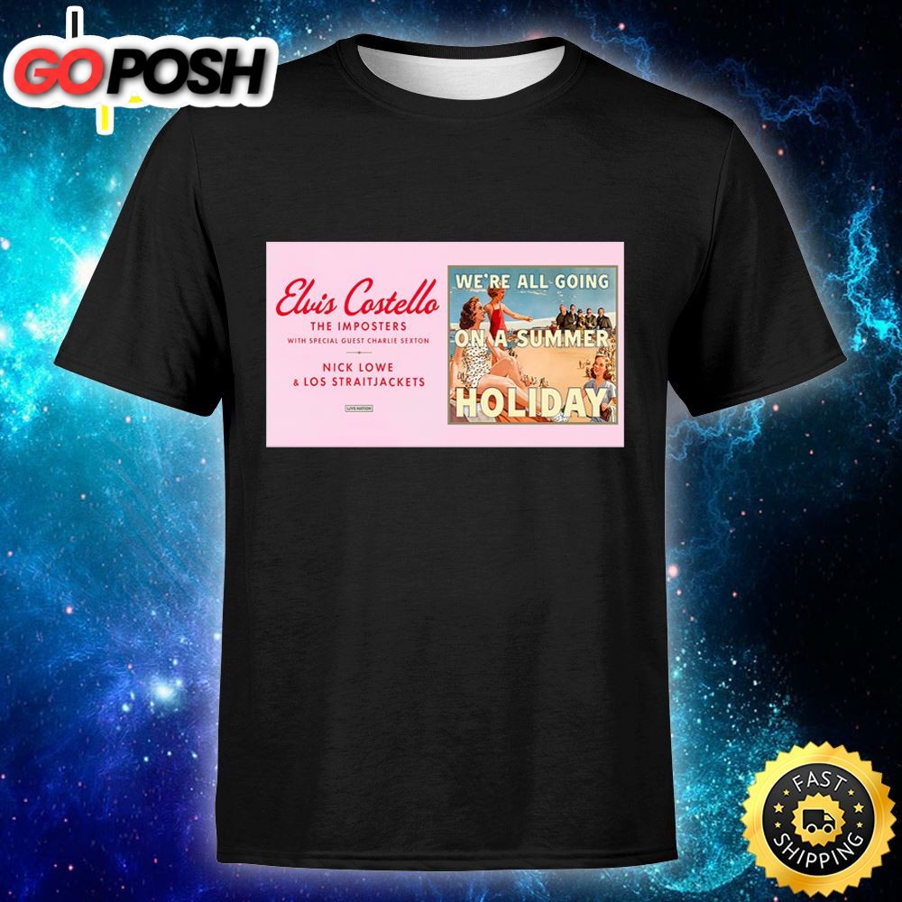 Lvis Costello And The Imposters Summer Holiday Tour Starts On June 7 Tour 2025 Unisex T-Shirt