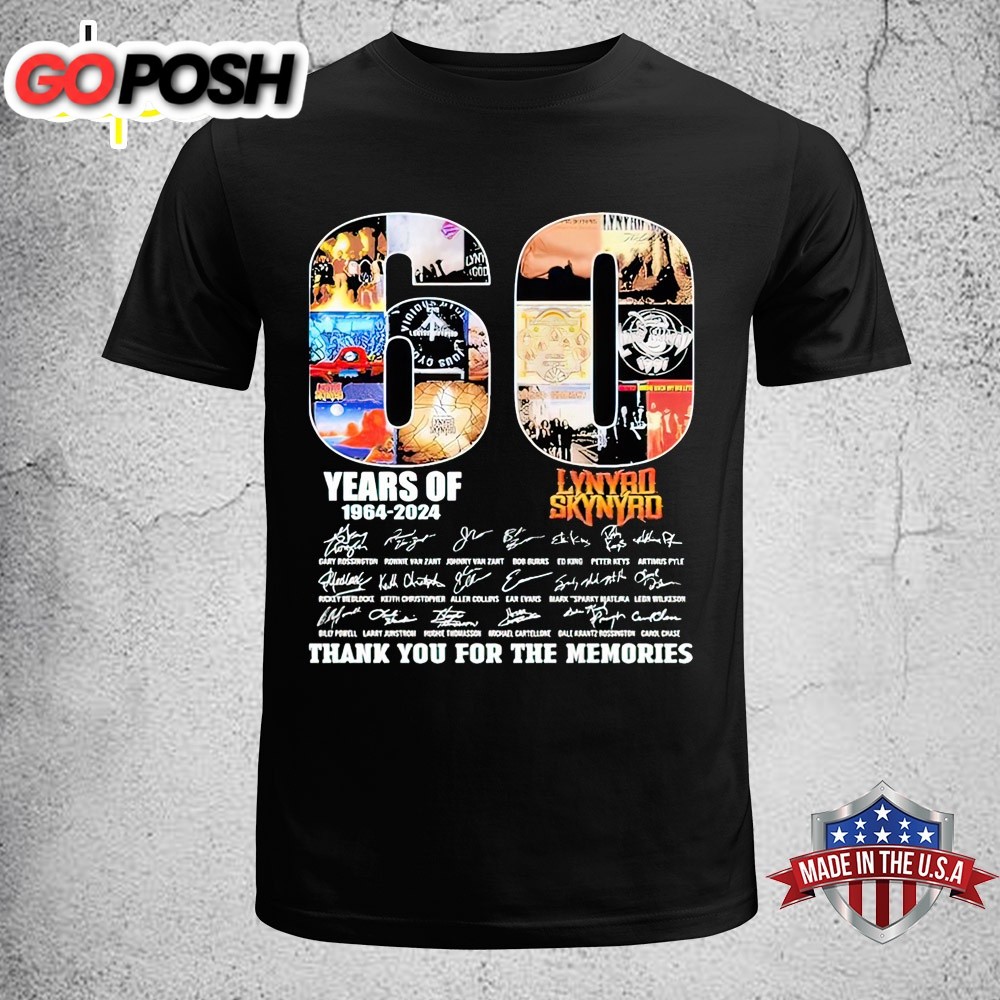 Lynyrd Skynyrd 60 Years Of Music 1964-2025 Thank You For The Memories Unisex T-Shirt