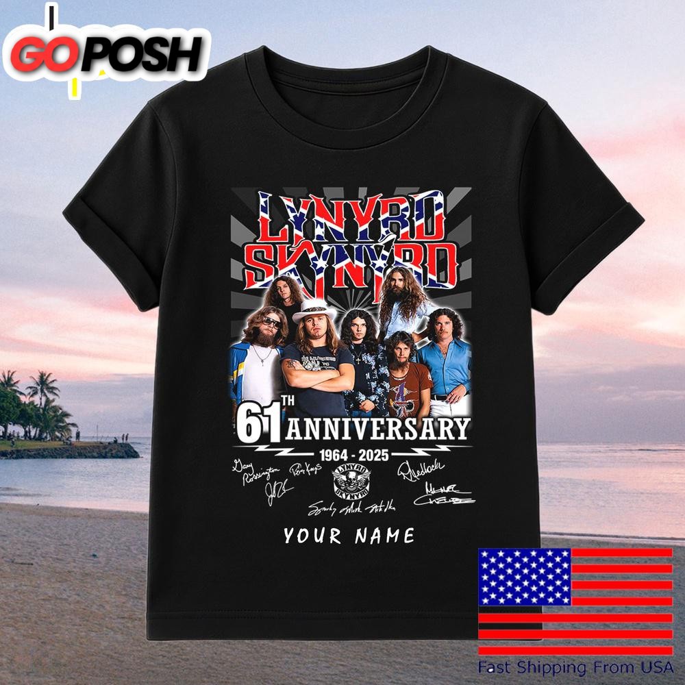 Lynyrd Skynyrd 61Th Anniversary 2025 Custom Name T-Shirt