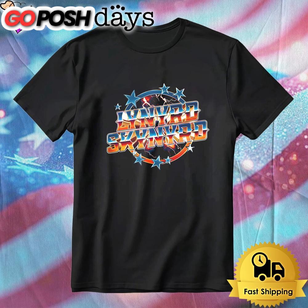 Lynyrd Skynyrd Chrome Lightning Stars T-Shirt