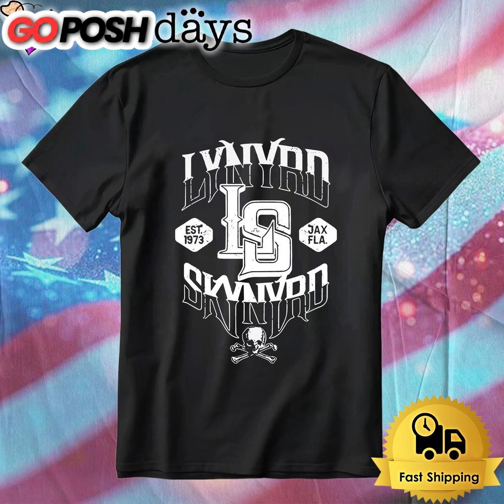 Lynyrd Skynyrd Interlock Skull Logo Jax Florida Rock Band T-Shirt