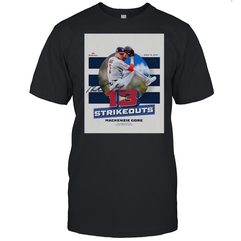 mackenzie-gore-washington-nationals-strikeouts-ties-career-high-for-second-time-8infkr8r MacKenzie Gore Washington Nationals Strikeouts Ties Career High For Second Time This Season April 19 2025 Signature T-shirt