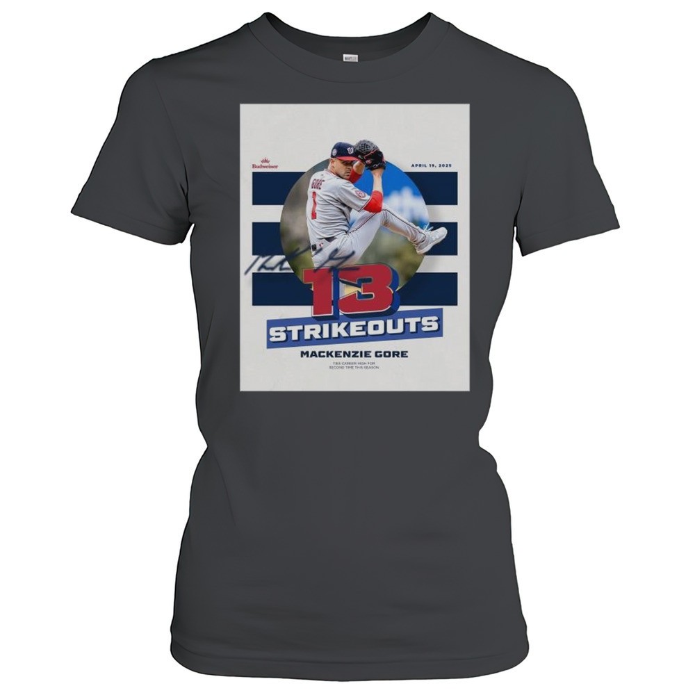 mackenzie-gore-washington-nationals-strikeouts-ties-career-high-for-second-time-8infkr8r MacKenzie Gore Washington Nationals Strikeouts Ties Career High For Second Time This Season April 19 2025 Signature T-shirt