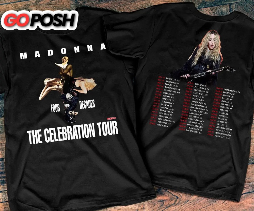 Madonna The Celebration Tour 2023-2024 T-Shirt Music Shirt For Fan