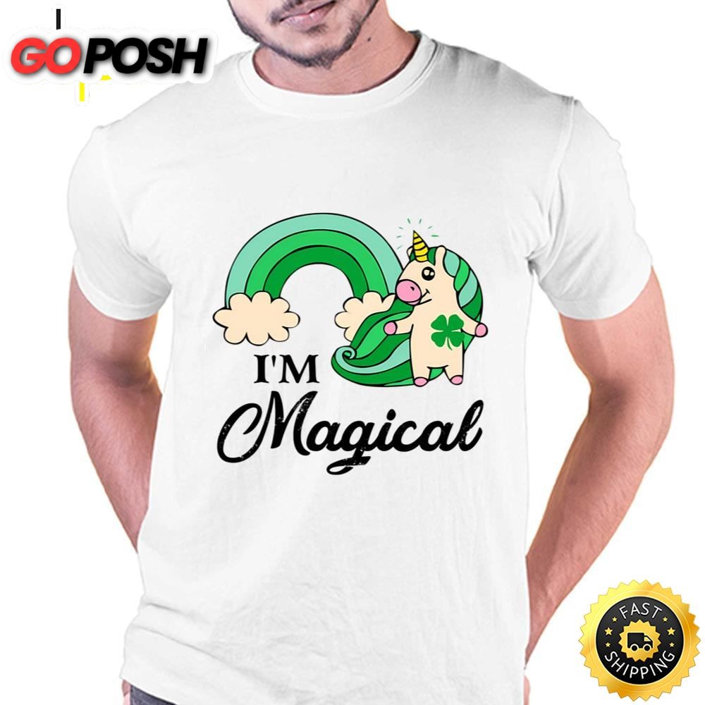 Magical Rainbow Unicorn St Patricks Day T-Shirt