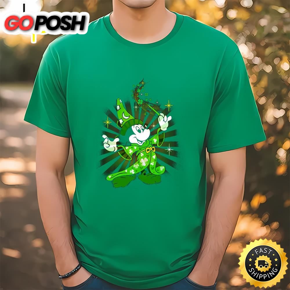 Magician Mickey Mouse Disney St Patricks Day Shirt Shamrock Shirt