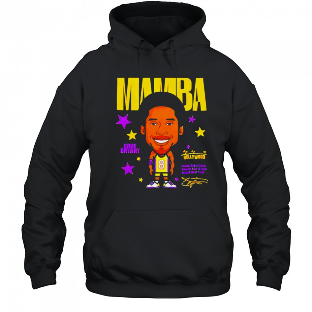 Mamba Kobe Bryant Los Angeles Lakers signature caricature shirt