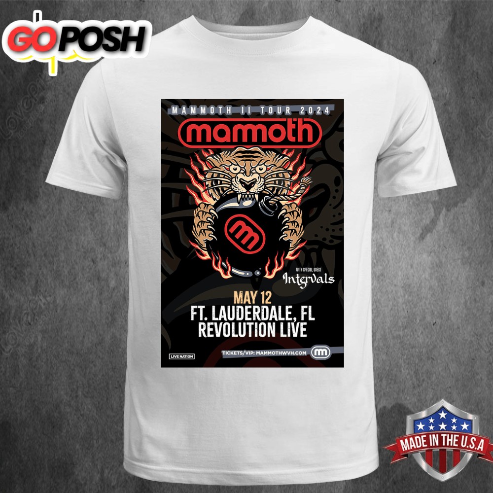 Mammoth WVH The Mammoth II Tour May 12 FT. Lauderdale, FL Revolution Live T-shirt