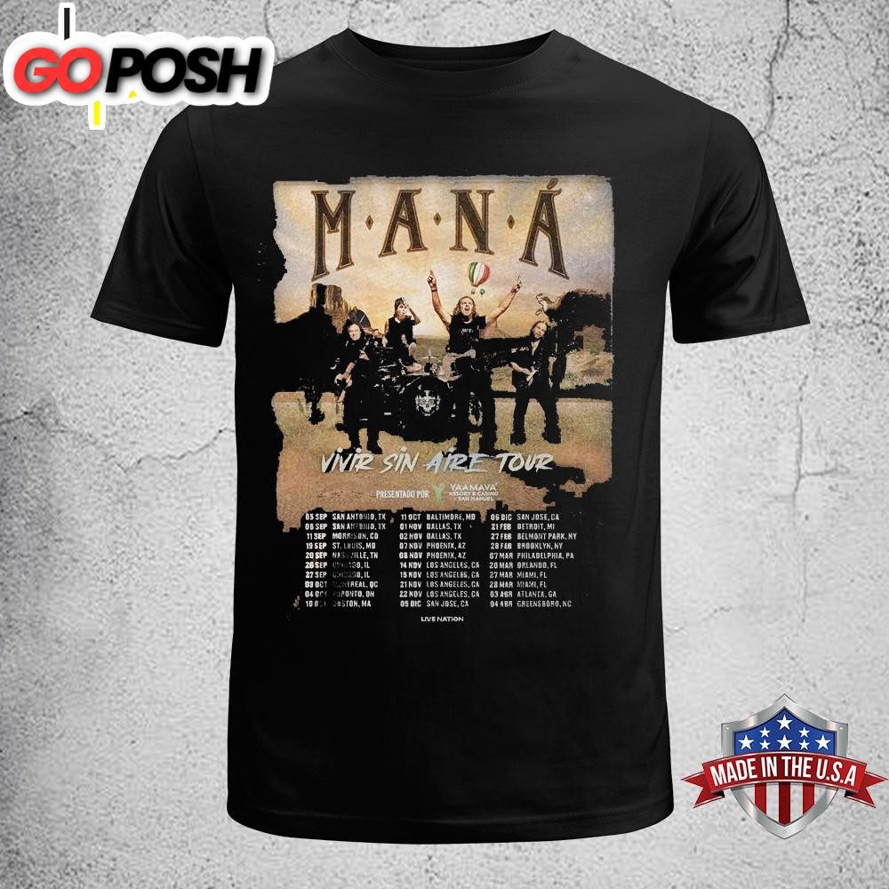 Mana Vivir Sin Aire Tour 2025 Unisex T-Shirt