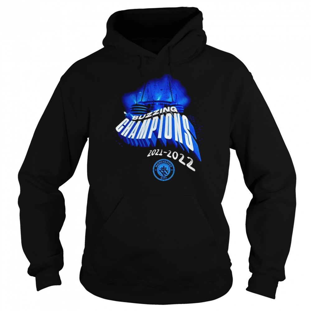 Manchester City Buzzing Champions 2022 T-Shirt