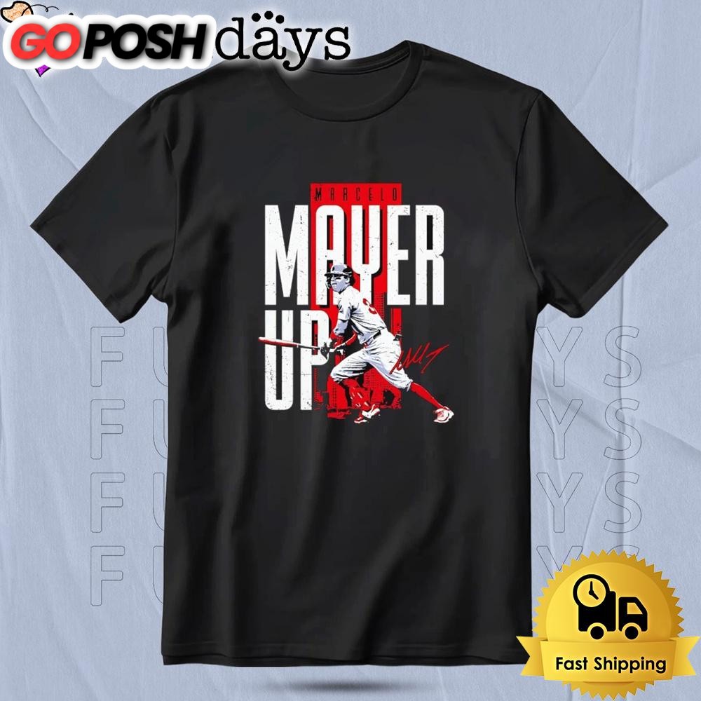 Marcelo Mayer Boston Red Sox Mayer Up Signature T Shirt