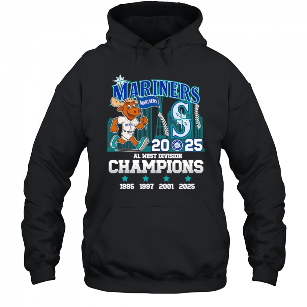 Mariners 2025 AL West Division Champions mascot shirt