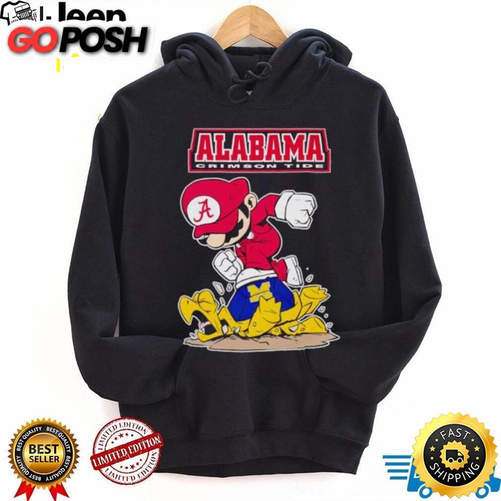 Mario Alabama Crimson Tide Stomp Michigan Wolverines Shirt