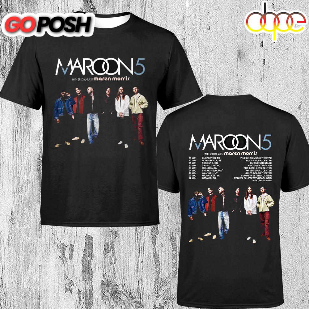 Maroon 5 2025 Tour Concert Music Unisex T-Shirt