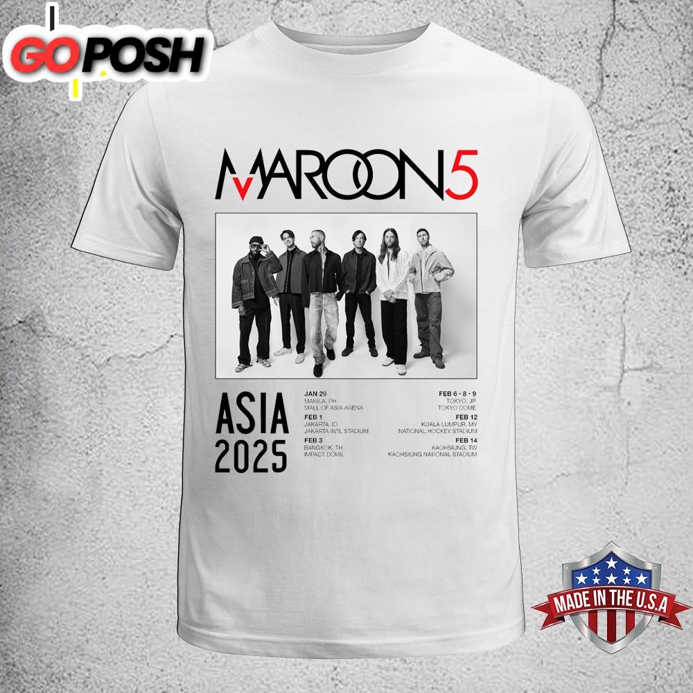 Maroon 5 Asia In Early 2025 Music Unisex T-Shirt