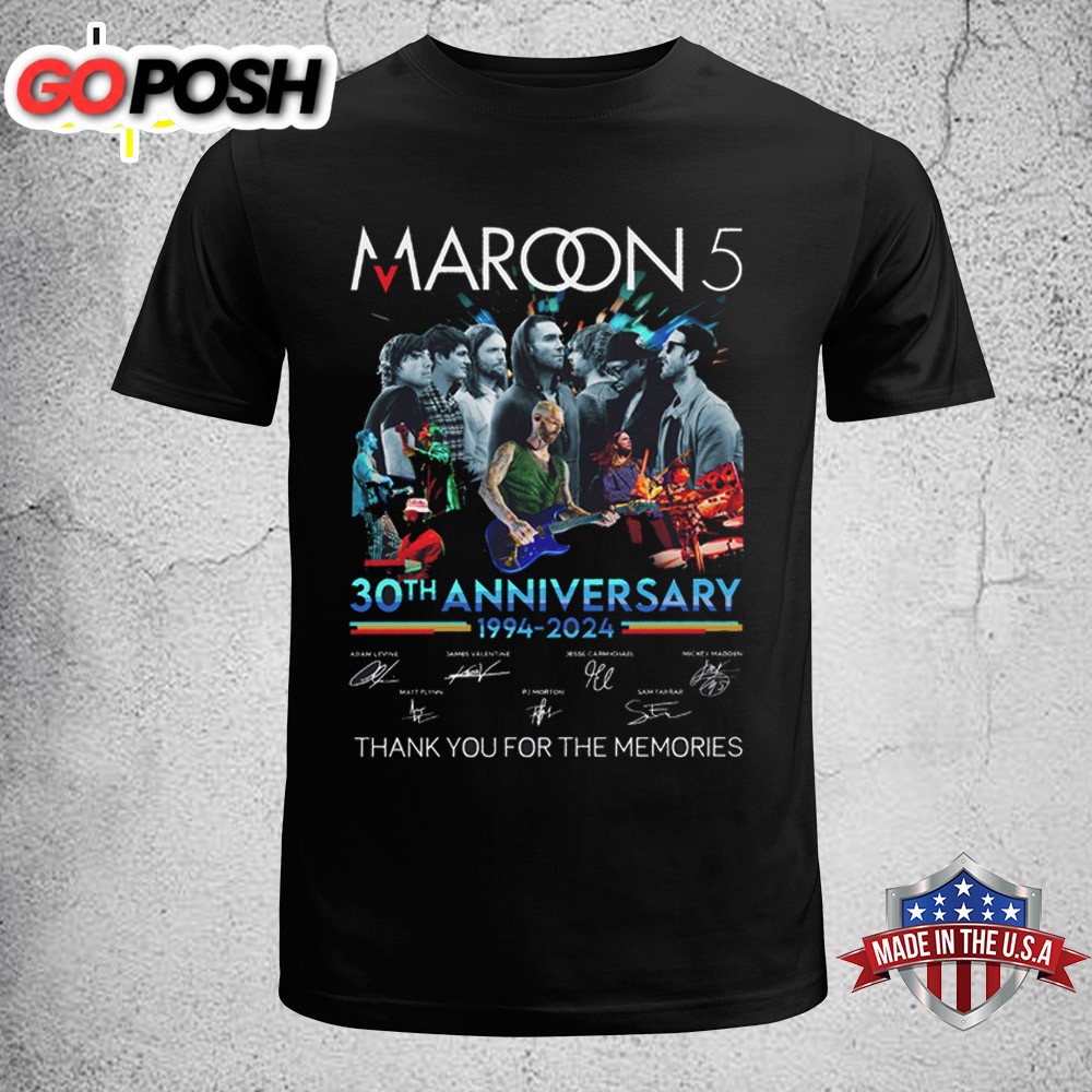 Maroon 5 Band 30 Years 1994-2025 Tour 2025 Unisex T-Shirt